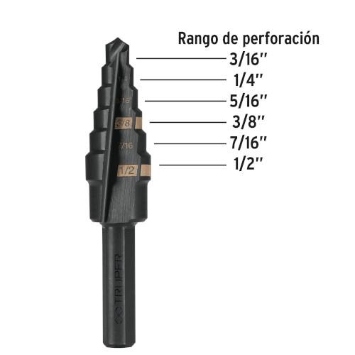 BROCA ESCALONADA 6 ESCALONES 1/4 TRUPER