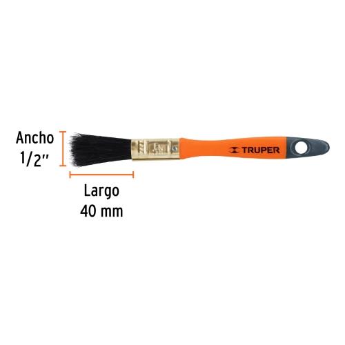 BROCHA PROFESIONAL DE 1/2" CON MANGO DE PLASTICO TRUPER