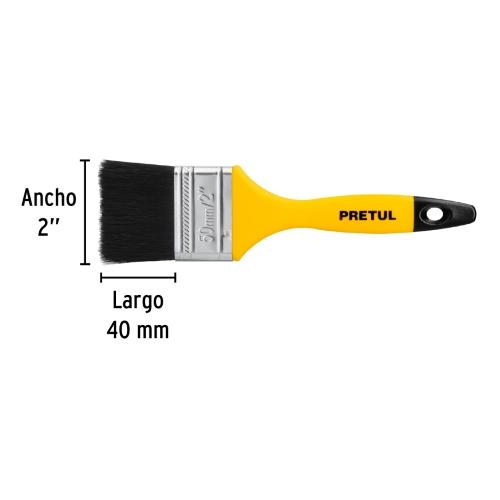 BROCHA USO GENERAL DE 2" CON MANGO DE PLÁSTICO, PRETUL