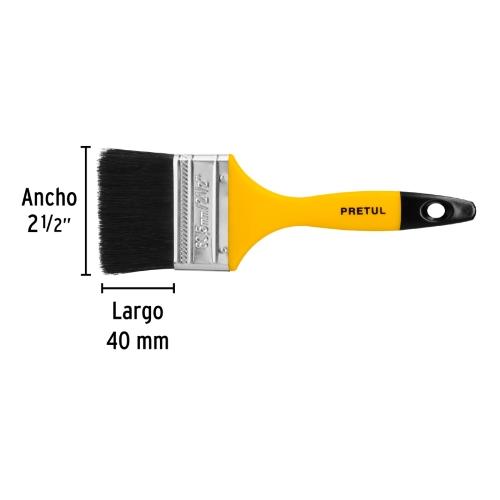 BROCHA USO GENERAL DE 2-1/2" CON MANGO DE PLÁSTICO, PRETUL