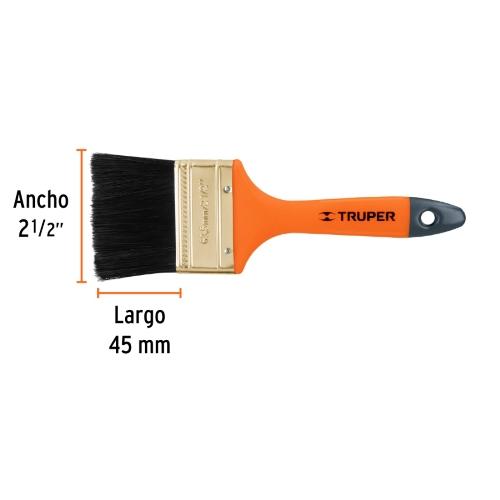 BROCHA PROFESIONAL DE 2-1/2" CON MANGO DE PLASTICO TRUPER
