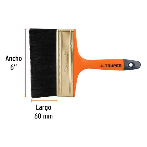 BROCHA PROFESIONAL DE 6" CON MANGO DE PLASTICO TRUPER