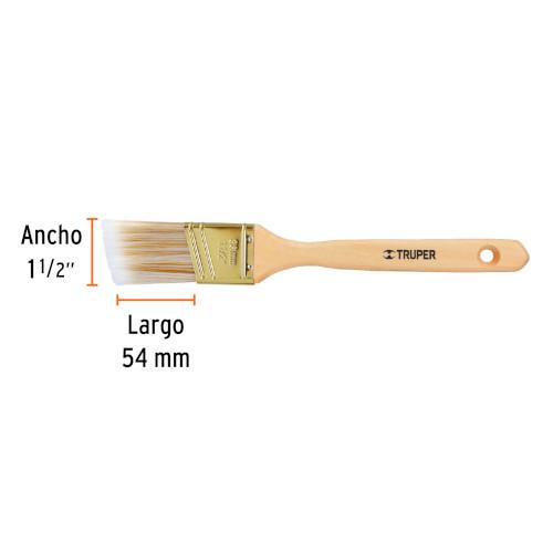 BROCHA CORTE ANGULAR 11/2 SINTETICA TRU (BRT-1-1/2AS)