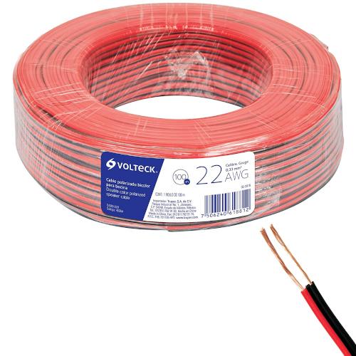 CABLE P/BOCINA BICOLOR 100 MT CALIBRE 22