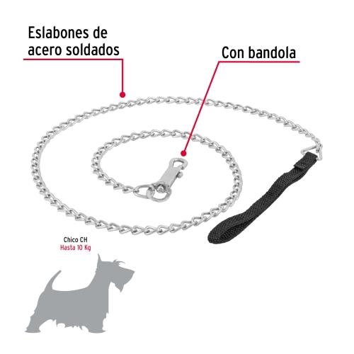 CADENA DE PASEO PARA PERRO DE 1.2 M X 2.5 MM FIERO