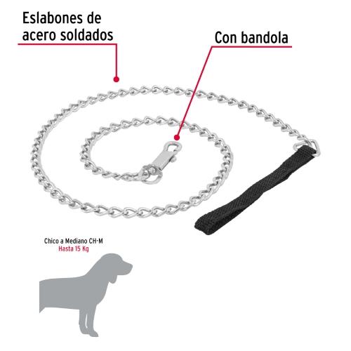 CADENA DE PASEO PARA PERRO DE 1.2 M X 3 MM FIERO