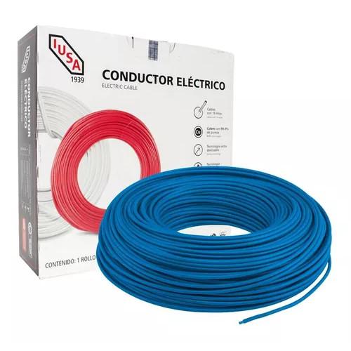 CAJA DE CABLE THW C-16 AZUL IUSA