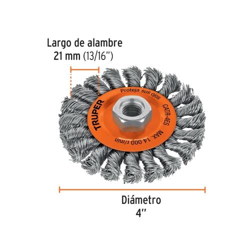 CARDA CIRCULAR 4 ALAMBRE TRENZADO TRUPE