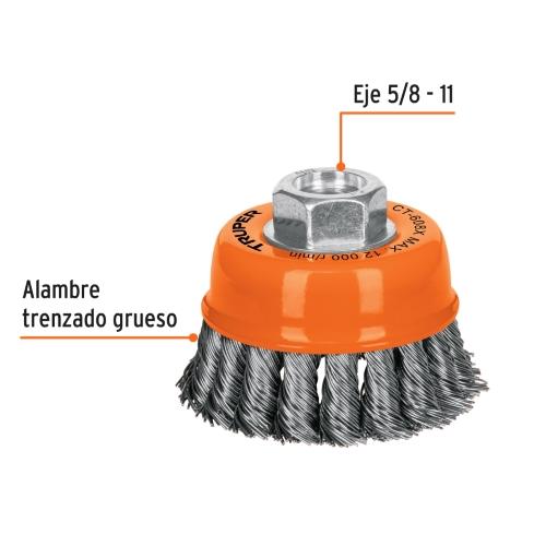 CARDA COPA P/ESMERIL 3 ENTRA.5/8 TRUPER