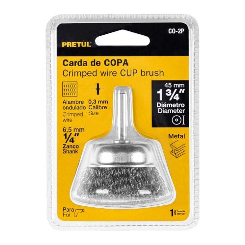 CARDA DE COPA P/TALADR 3ZANCO 1/4 PRETU