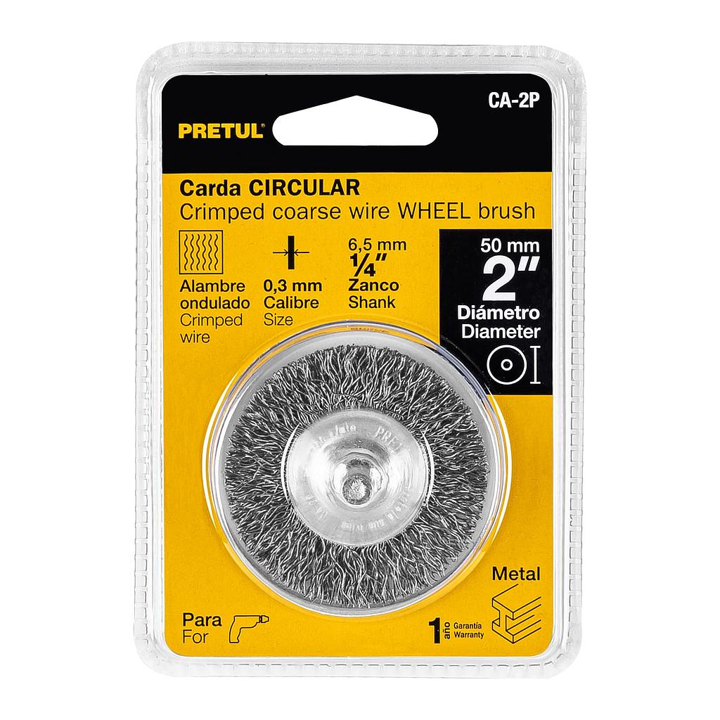 CARDA CIRCULAR 2" ALAMBRE GRUESO PARA TALADRO  PRETUL