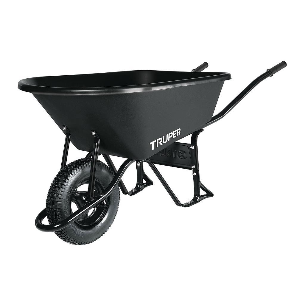 CARRETILLA 6FT LLANTA NEUMATICA REFORZADA CONCHA PLASTICO TRUPER
