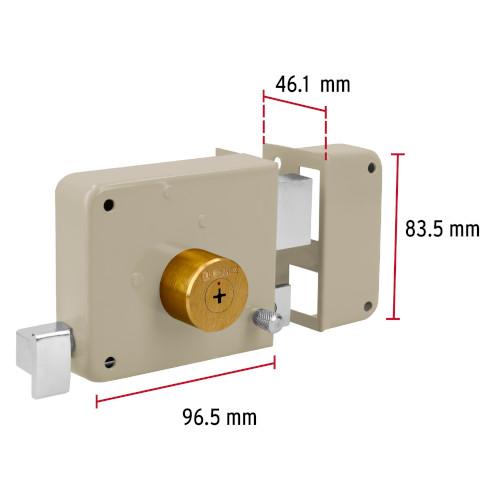 CERRADURA SOBREPONER DER INSTALA-FACIL LLAVE TETRA CAJA