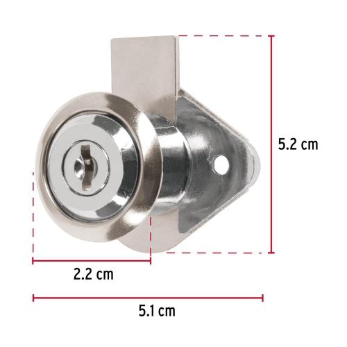 CERRADURA PARA MUEBLE MODELO 21 CROMO BASIC HERMEX