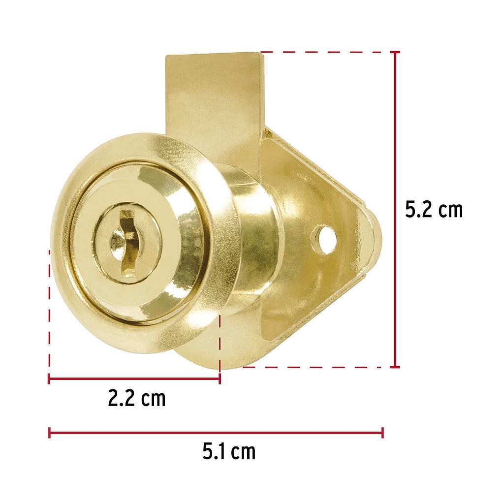CERRADURA PARA MUEBLE MODELO 21 LATON HERMEX BASIC