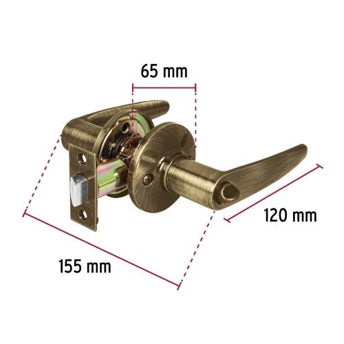 CERRADURA MANIJA TURN PARA BAÑO LATON ANTIGUO CIL LATON