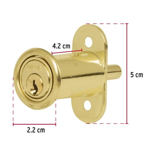 CERRADURA PARA MUEBLE MODELO 20 LATON HERMEX