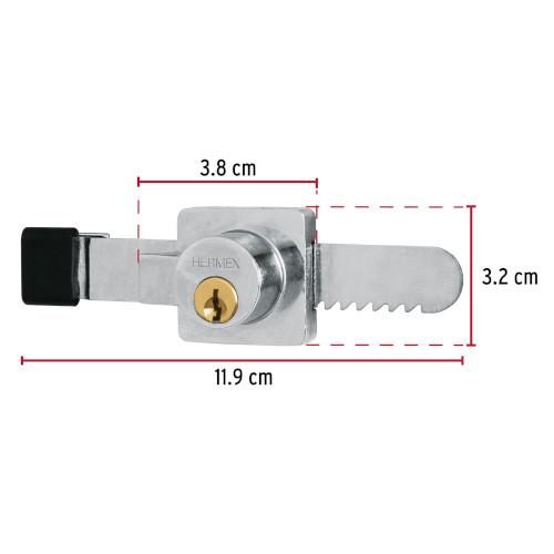 CERRADURA PARA VITRINA HERMEX