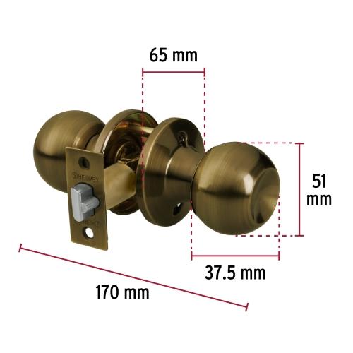 CERRADURA TIPO ESFERA TUBULAR ENTRADA ANTIGUO BASIC