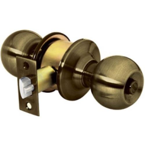 CERRADURA TIPO ESFERA CILINDRICO LATON ANTIGUO PARA RECAMARA BASIC HERMEX