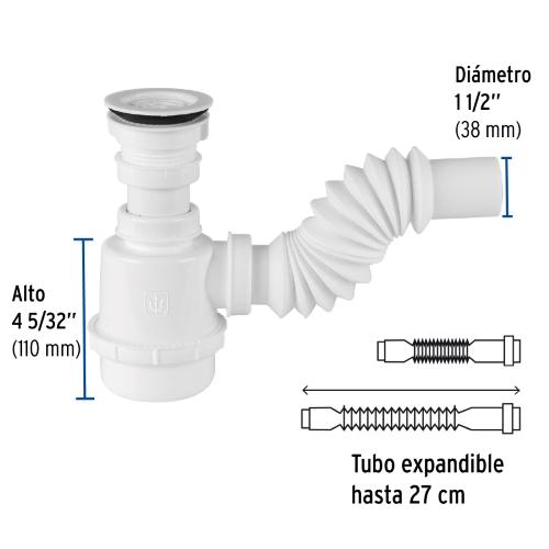 CESPOL DE BOTE CON CONTRARREJILLA DE PP 11/2PVC FOSET