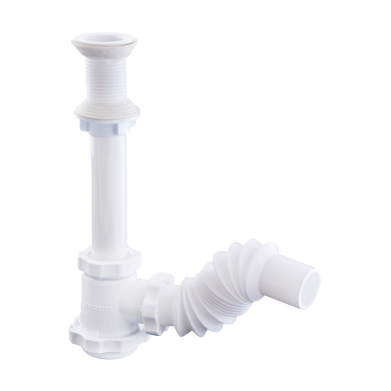 CESPOL FLEXIBLE DE PVC CON BOTE CHICO SIN CUBIERTA PARA LAVABO F-3701 URREA