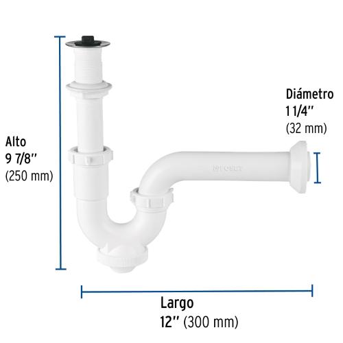 CESPOL PARA LAVABO CON CUBIERTA CROMADA FOSET