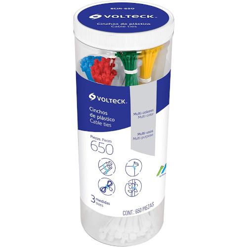 CINCHOS DE PLASTICO EN BOTE 650PZ VOLTEC