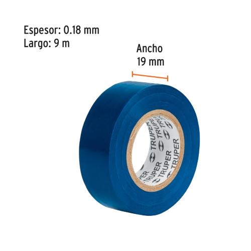 CINTA DE AISLAR AZUL 19MMX9MT TRUPER