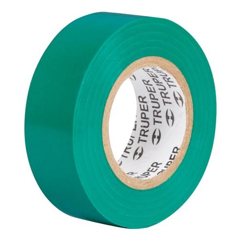 CINTA DE AISLAR VERDE 19MMX9MT TRUPER