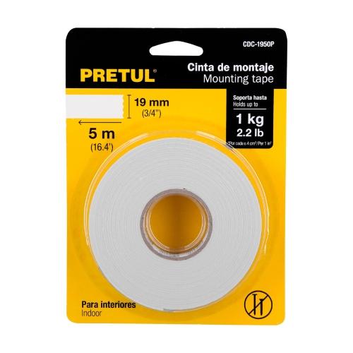 CINTA DE MONTAJE 19MMX5MT PRETUL