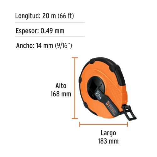CINTA FIBRA DE VIDRIO 20 MTS TRUPER
