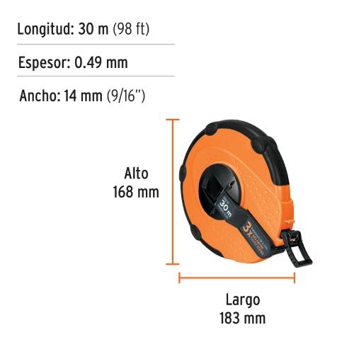 CINTA FIBRA DE VIDRIO 30 MTS TRUPER