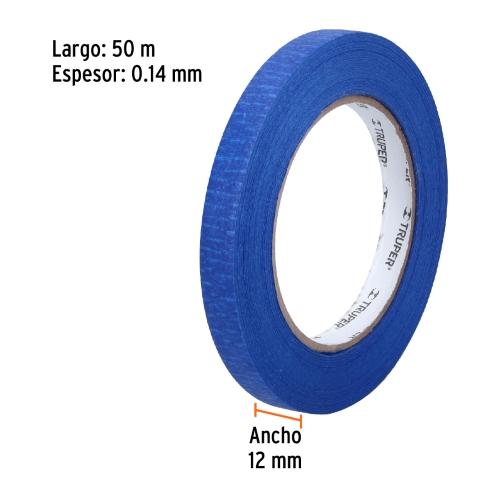 CINTA MASKING TAPE AZUL DE 1/2" X 50 m PARA PINTOR TRUPER