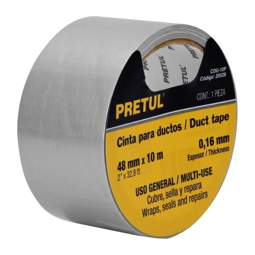CINTA PARA DUCTO 10MTX48MM ESPESOR .16MM PRETUL