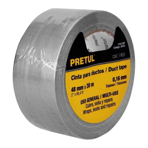 CINTA PARA DUCTO 30 m X 48 mm  ESPESOR 0.16 mm  PRETUL