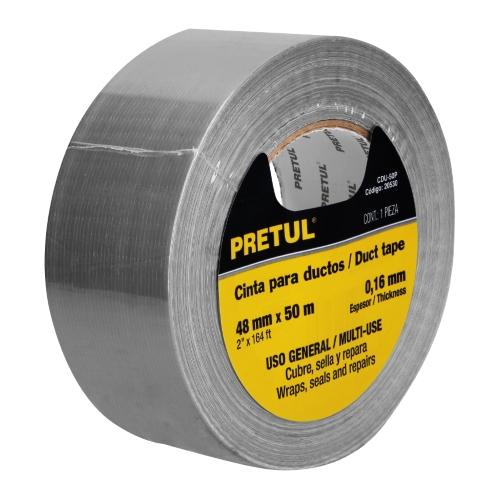 CINTA PARA DUCTO 50 m X 48 mm  ESPESOR 0.16 mm  PRETUL
