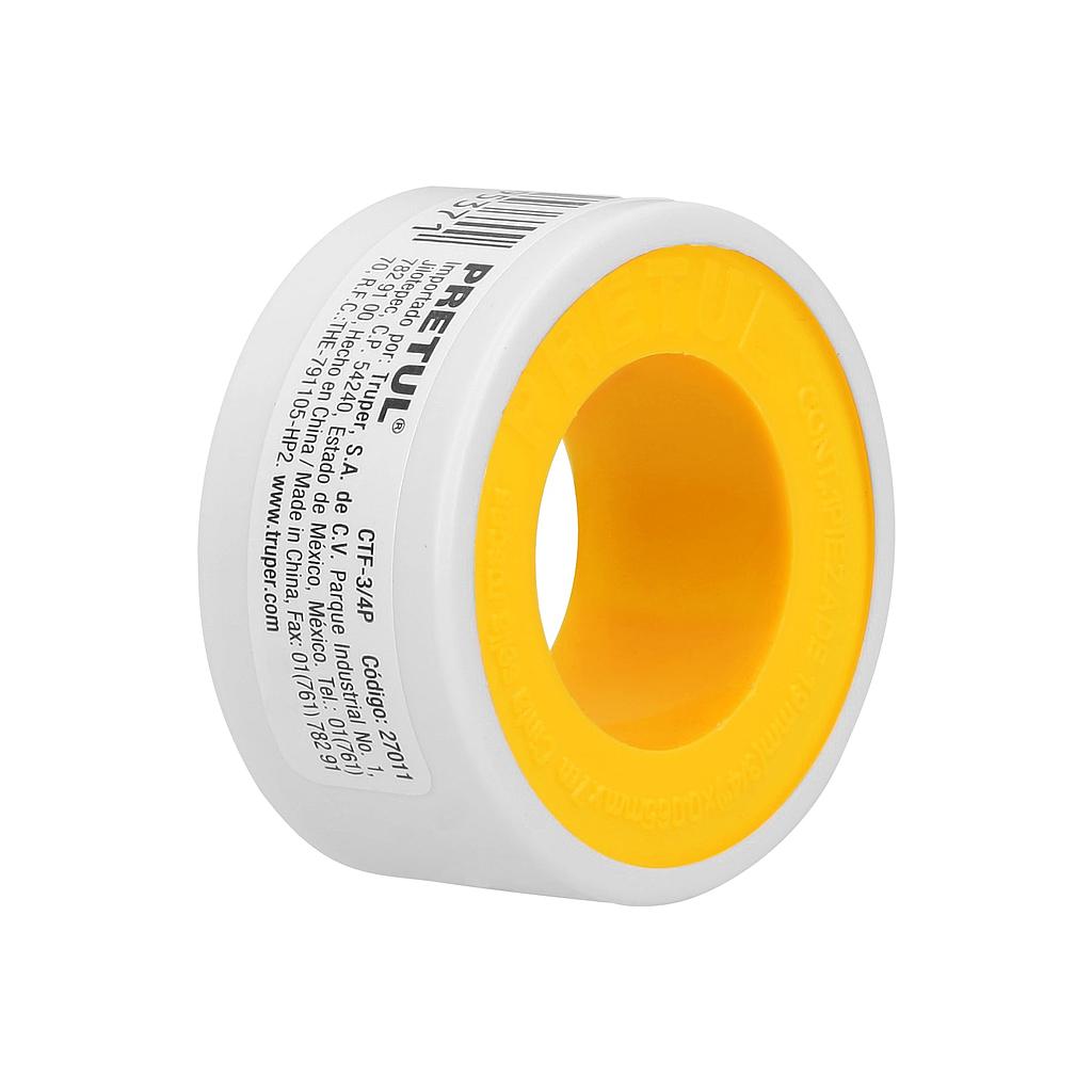 CINTA SELLA ROSCAS 3/4" X 7 m, PRETUL