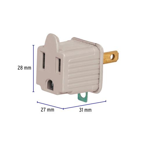CLAVIJA CONVERTIDORA GRIS 2 PZ VOLTECH