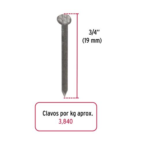 CLAVO ALFILERILLO 3/4 CON CABEZA BOL 1KFIERO