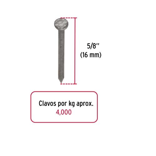 CLAVO ALFILERILLO 5/8 CON CABEZA BOL 1KFIERO