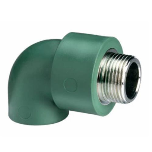 CODO DE 20 mm (1/2") X 90° ROSCA MACHO 1/2" POLIPROPILENO
