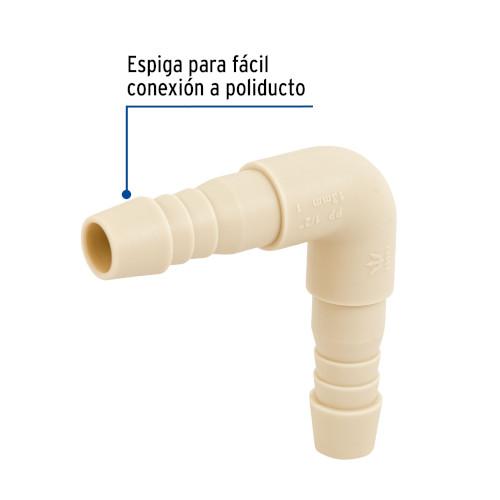 CODO 90° INSERCION DE 1/2 Plg. DE POLIPROPILENO FOSET