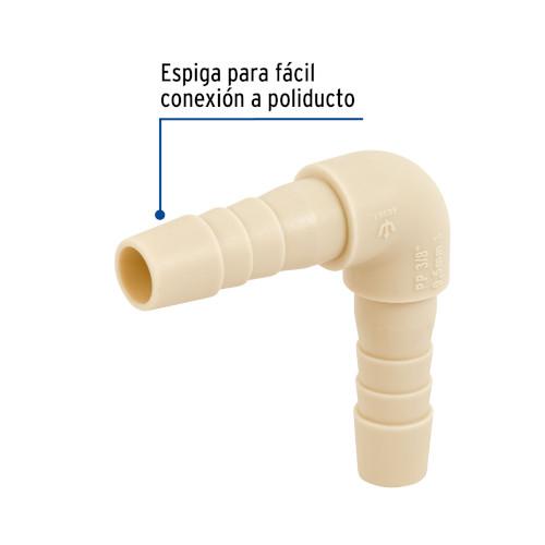 CODO INSERCION 3/8 POLIPROPILENO  FOSET