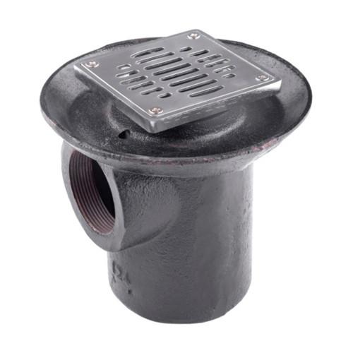 COLADERA PARA PISO 1 BOCA REJILLA CUADRADA F-124RC URREA