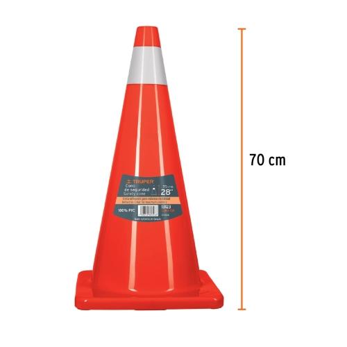 CONO DE PRECAUCION C/REFLE 70CM TRUPER