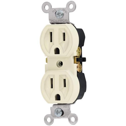 CONTACTO DUPLEX 2 POLOS 3 HILOS STANDARD MARFIL VOLTECK