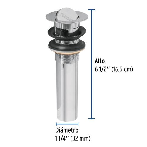 CONTRA PARA LAVABO CON REBOSADERO TIPO MONEDA CROMO
