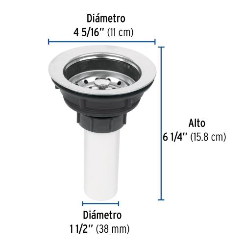 CONTRACANASTA 3-1/2 Plg. INOXIDABLE TUBO PLASTICO FOSET