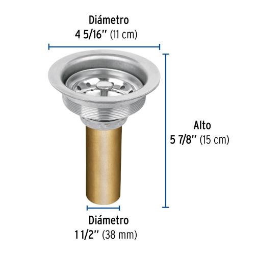 CONTRACANASTA 3-1/2 Plg. INOXIDABLE TUBO LATON FOSET